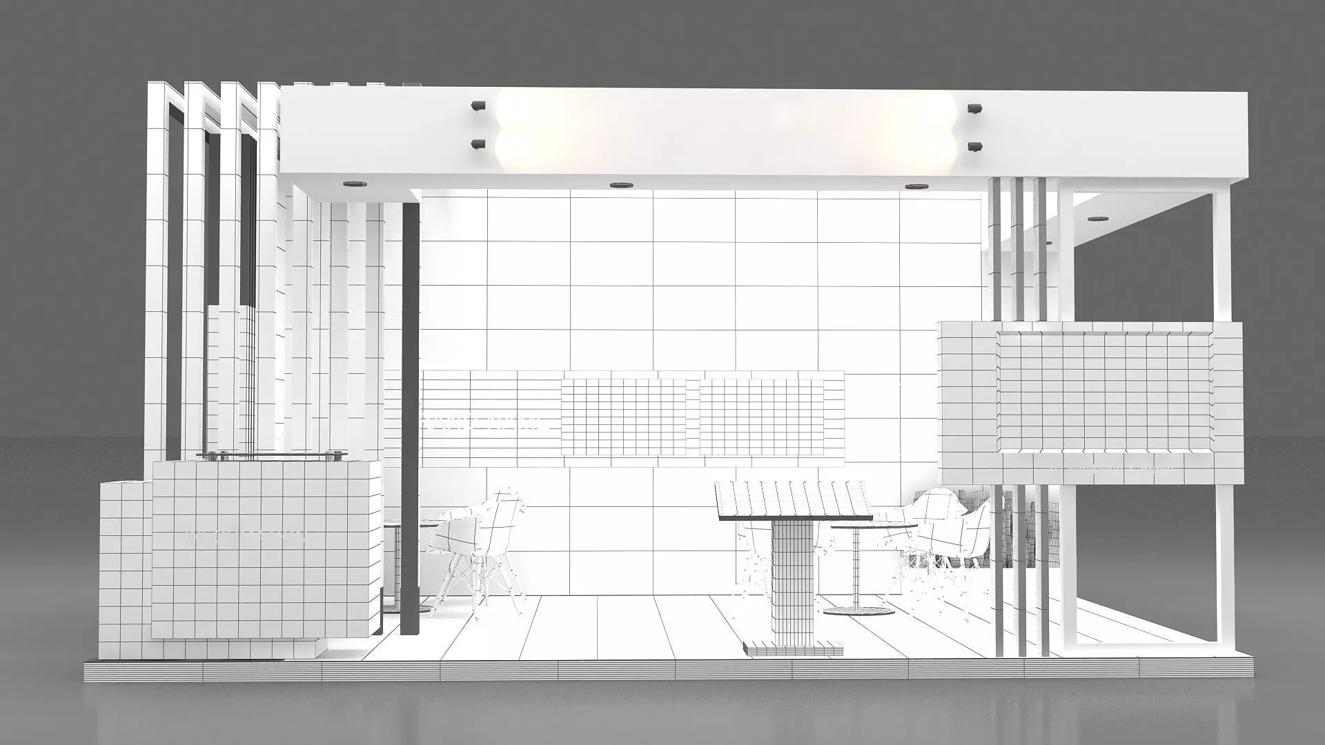 3d Stall exhibition 3D model_12