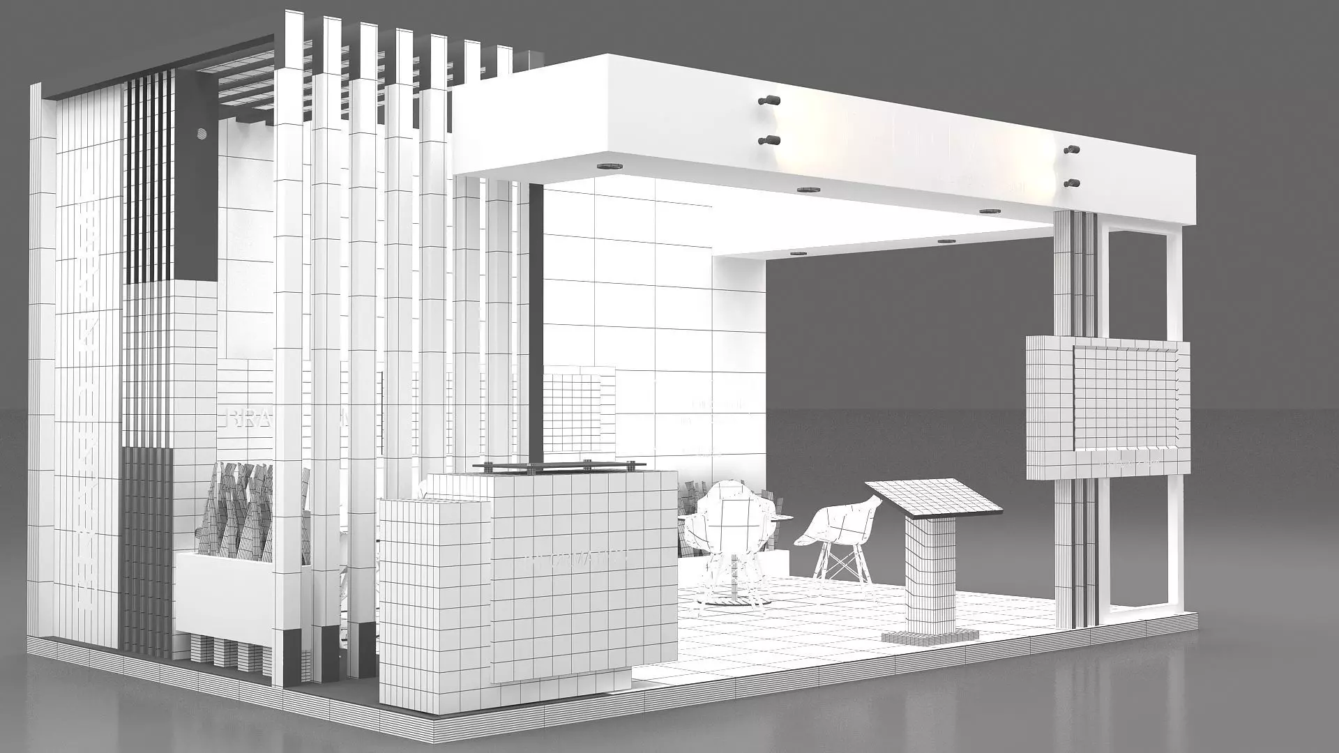 3d Stall exhibition 3D model_13