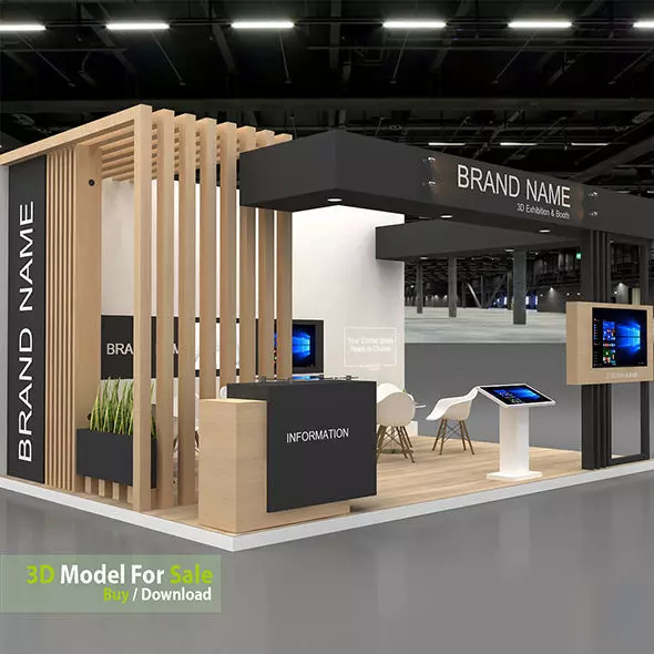3d Stall exhibition 3D model_7