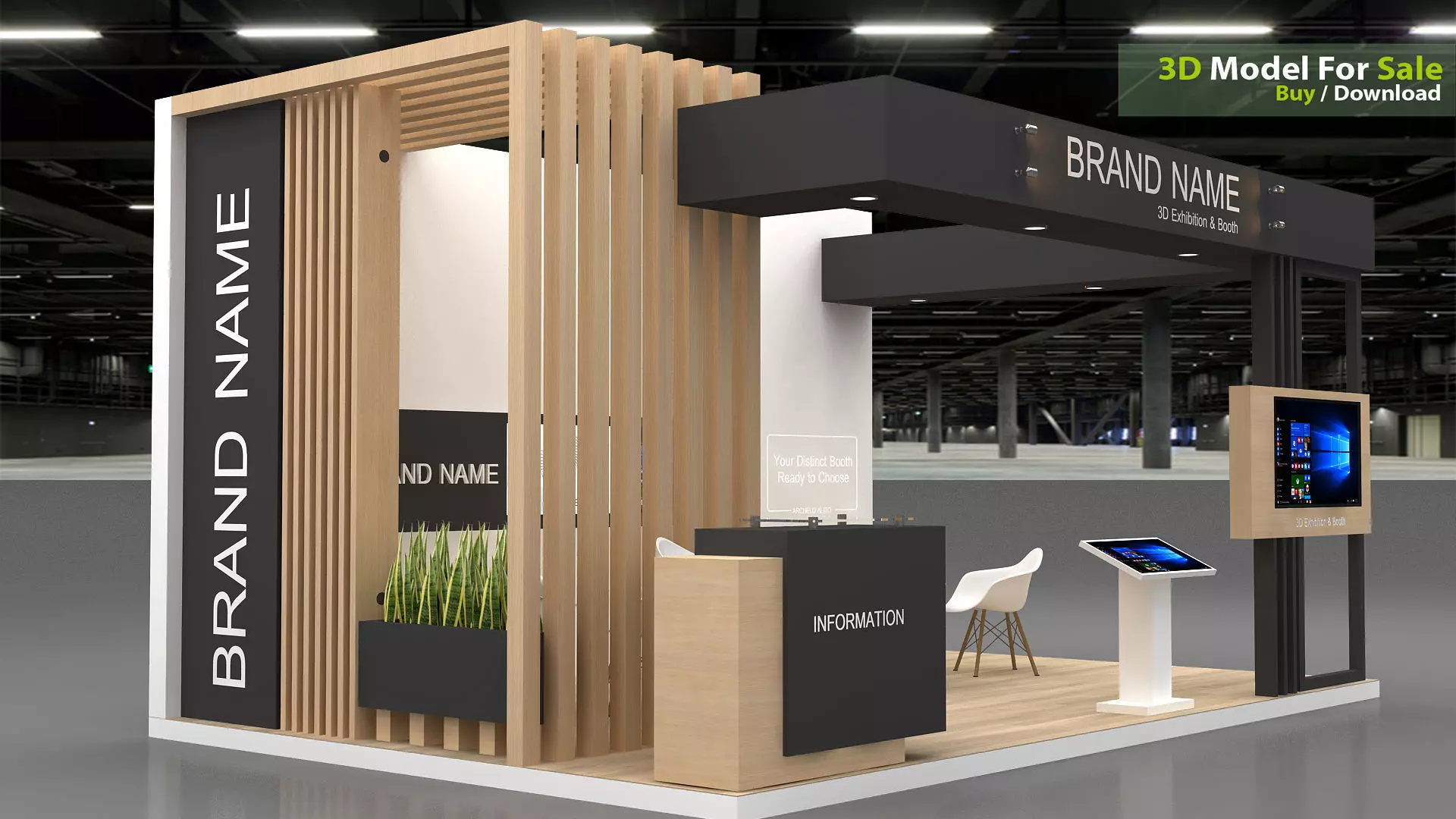 3d Stall exhibition 3D model_1