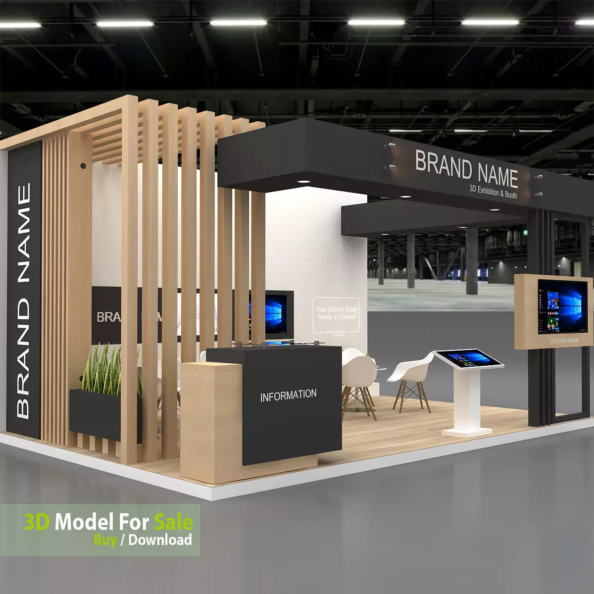 3d Stall exhibition 3D model_6