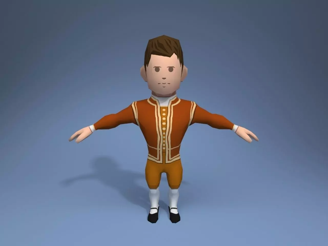 Medieval character potentate 2 Low-poly 3D model_0