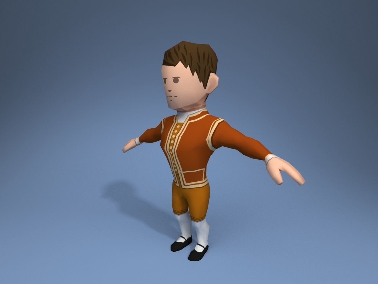 Medieval character potentate 2 Low-poly 3D model_2