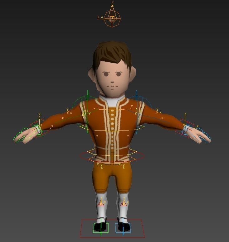 Medieval character potentate 2 Low-poly 3D model_15