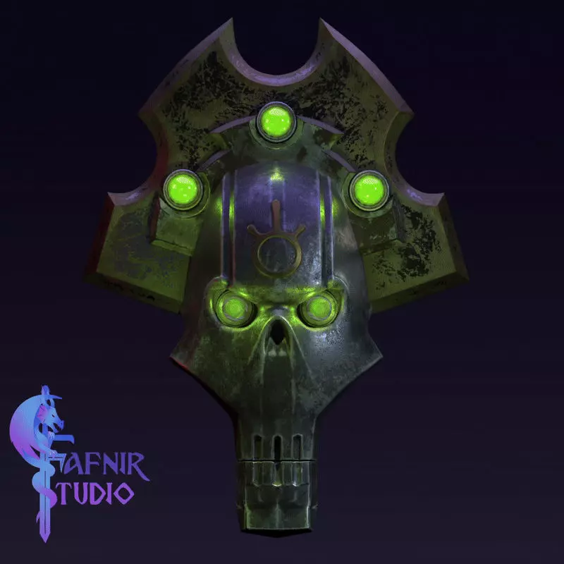 helmet-necron-lord-necron-warrior 3D print model_0