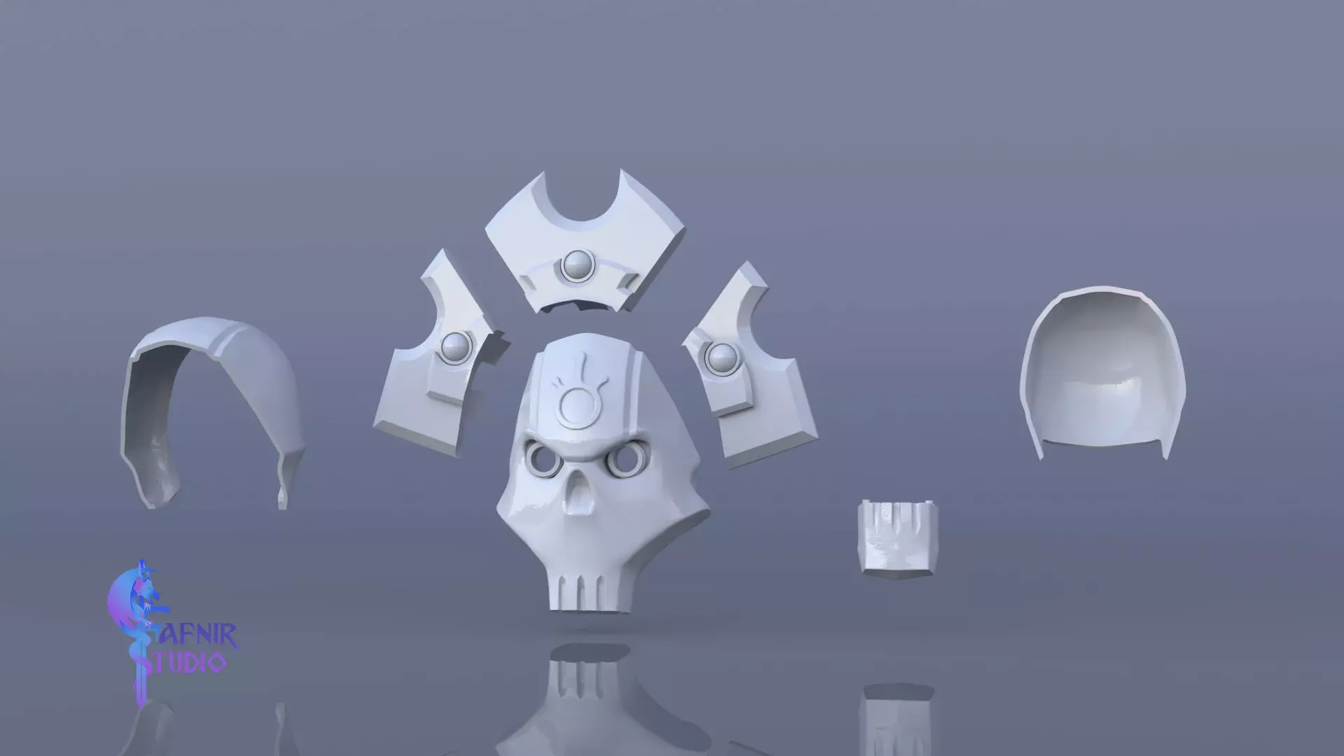 helmet-necron-lord-necron-warrior 3D print model_5
