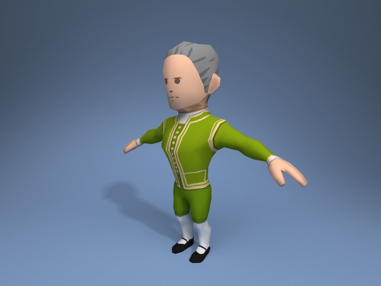 Medieval character potentate 3 Low-poly 3D model_2