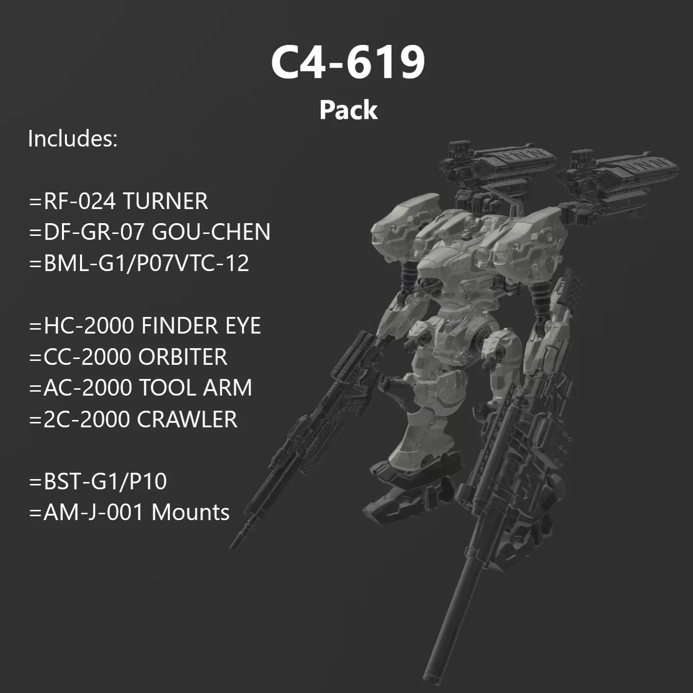 C4-619 LOADER 2 Model Kit 30 Minutes Missions Armored Core 6 3D print model_0