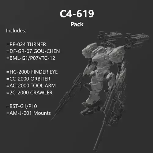 C4-619 LOADER 2 Model Kit 30 Minutes Missions Armored Core 6