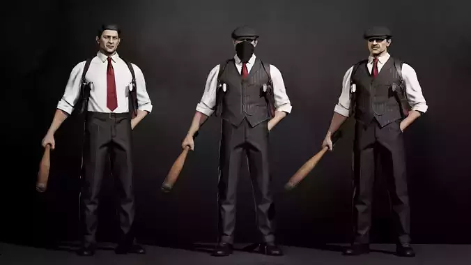 Mafia Gangster   Mafia Boss 2 in1  Low-poly 3D model