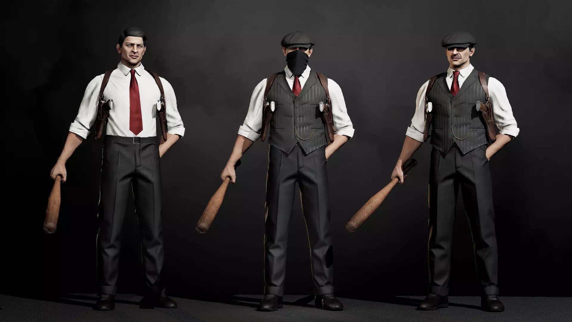 Mafia Gangster Mafia Boss 2 in1 Low-poly 3D model