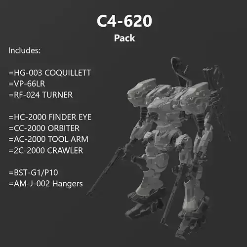 C4-620 LOADER 3 Model Kit 30 Minutes Missions Armored Core 6 3D print model