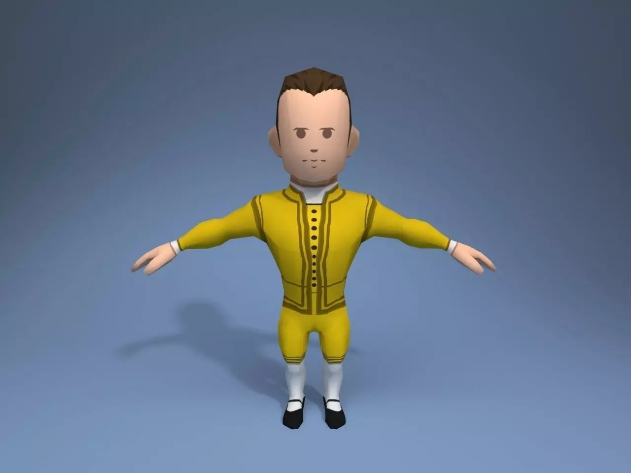 Medieval character potentate 4 Low-poly 3D model_0
