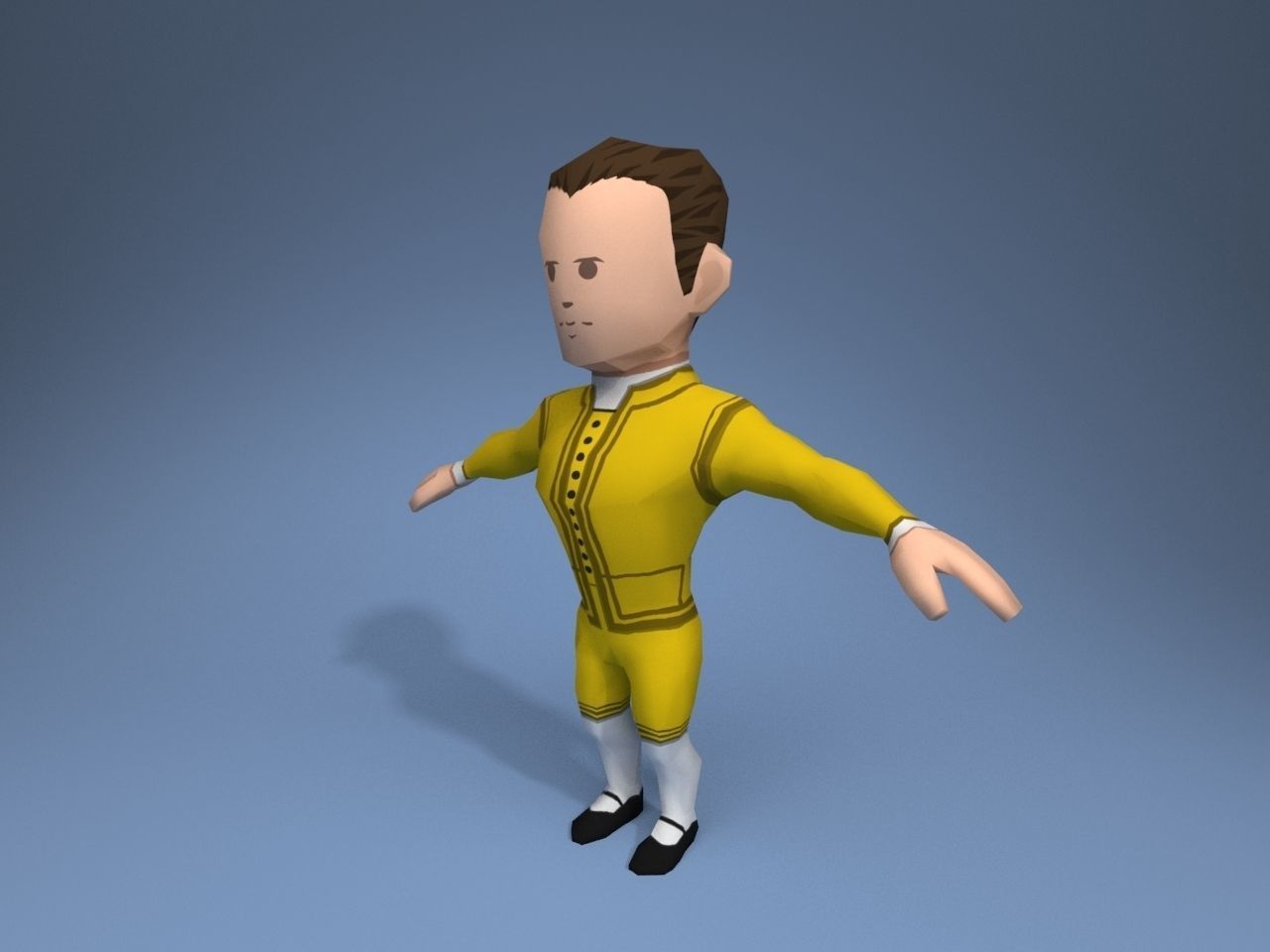 Medieval character potentate 4 Low-poly 3D model_2