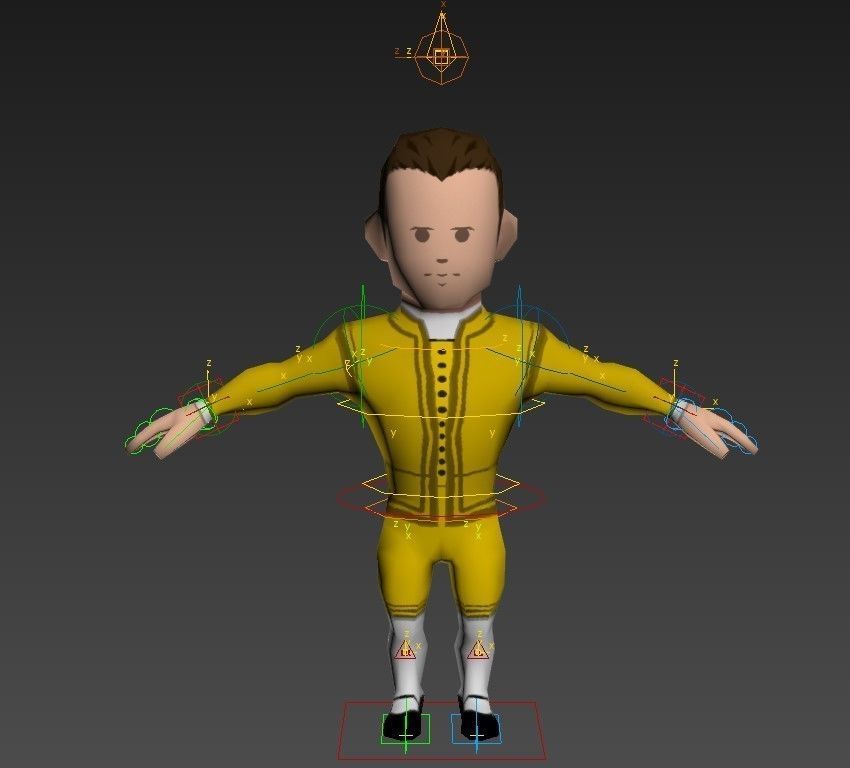 Medieval character potentate 4 Low-poly 3D model_15