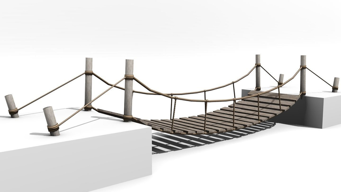 Rope Bridge - Low poly