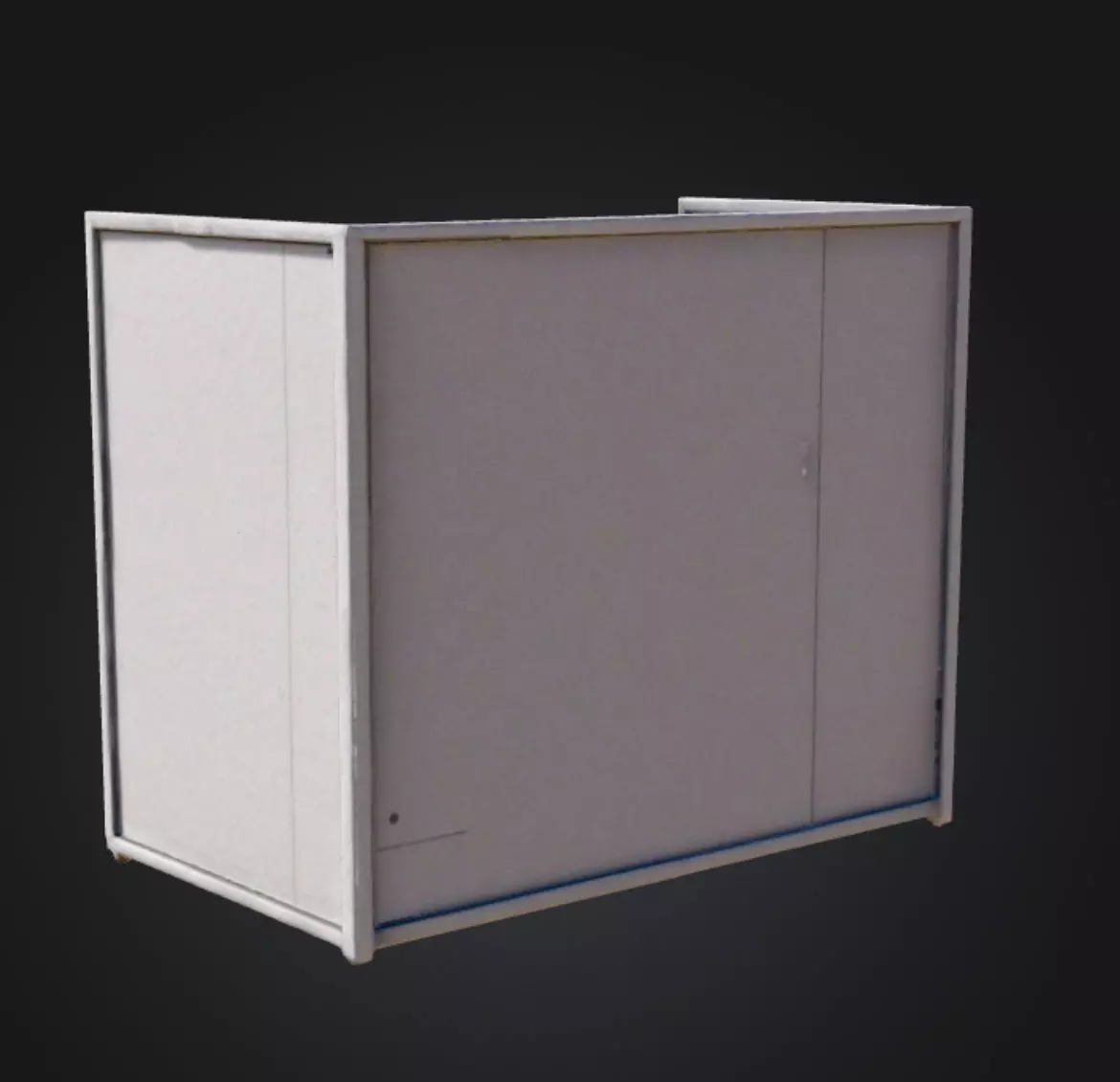 Office Workspace Cubicle  Low-poly 3D model_1