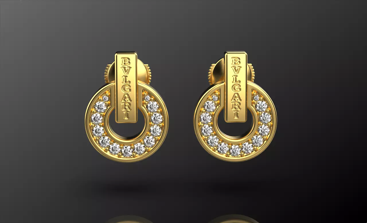 Like Bvlgari earrings 3D print model
