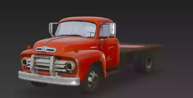 Old scratched broken truck 