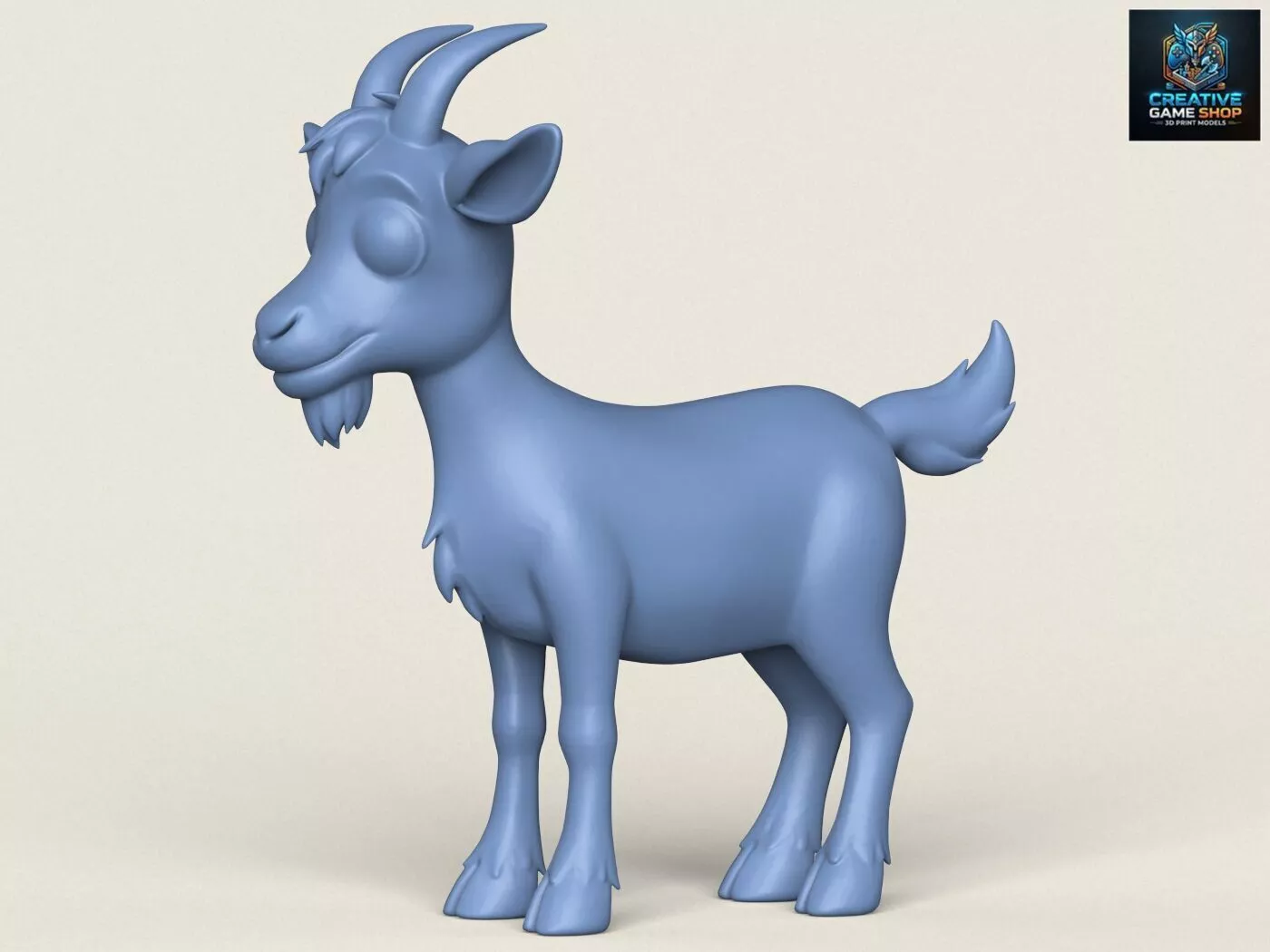 Cartoon Goat Animal 3D print model
