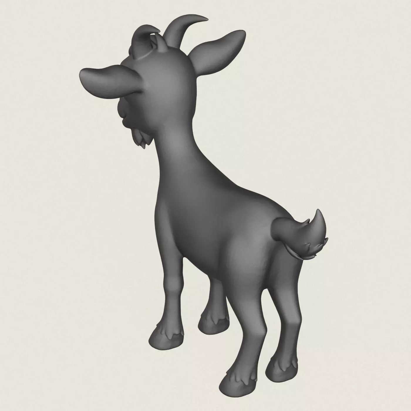 Cartoon Goat Print Ready 3D Model 3D print model_4