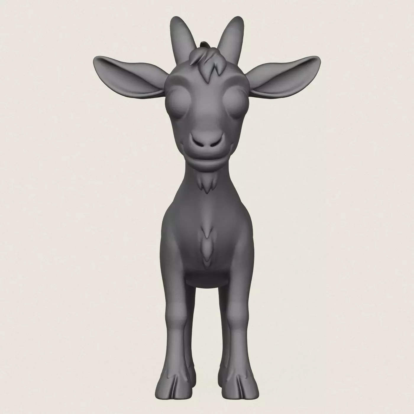 Cartoon Goat Print Ready 3D Model 3D print model_1