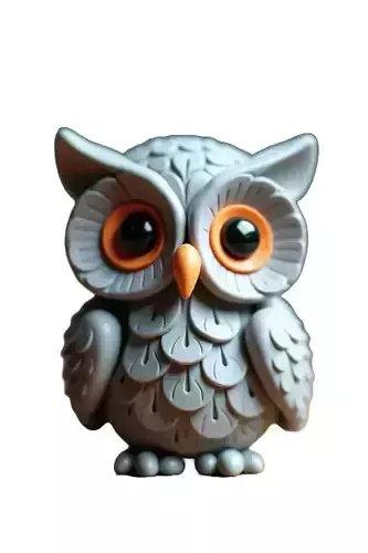 Nightfall Owl 3D Printed Figurine