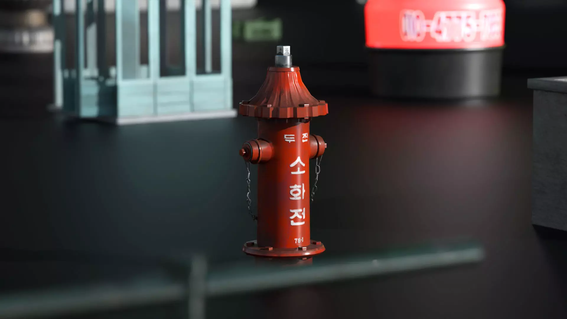 Seoul 3D pack Korean buildings props environment streets Low-poly 3D model_7