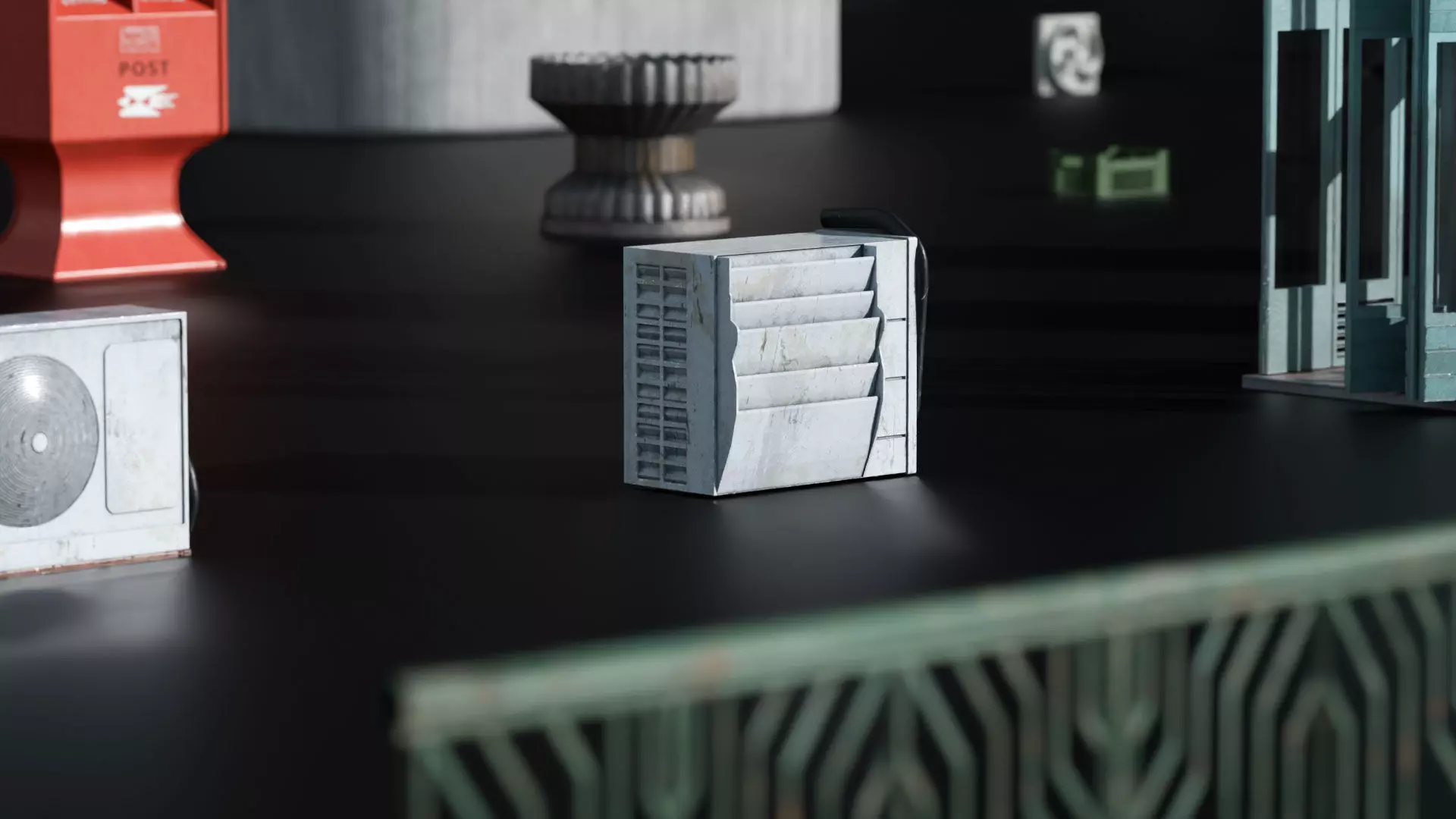 Seoul 3D pack Korean buildings props environment streets Low-poly 3D model_17