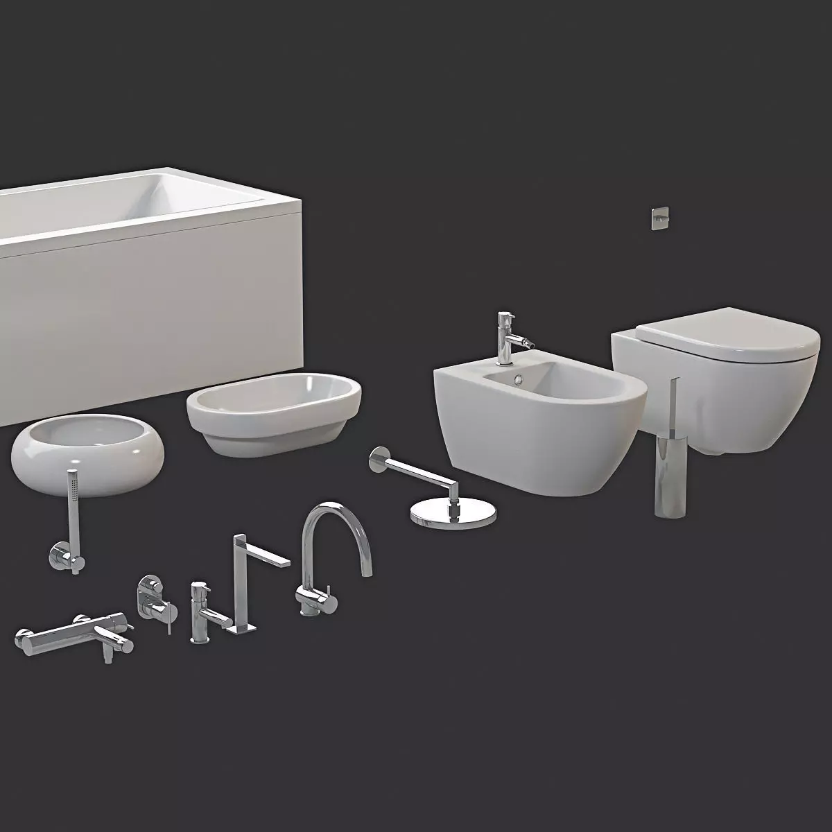 Waterevolution accessories set 3D model_0