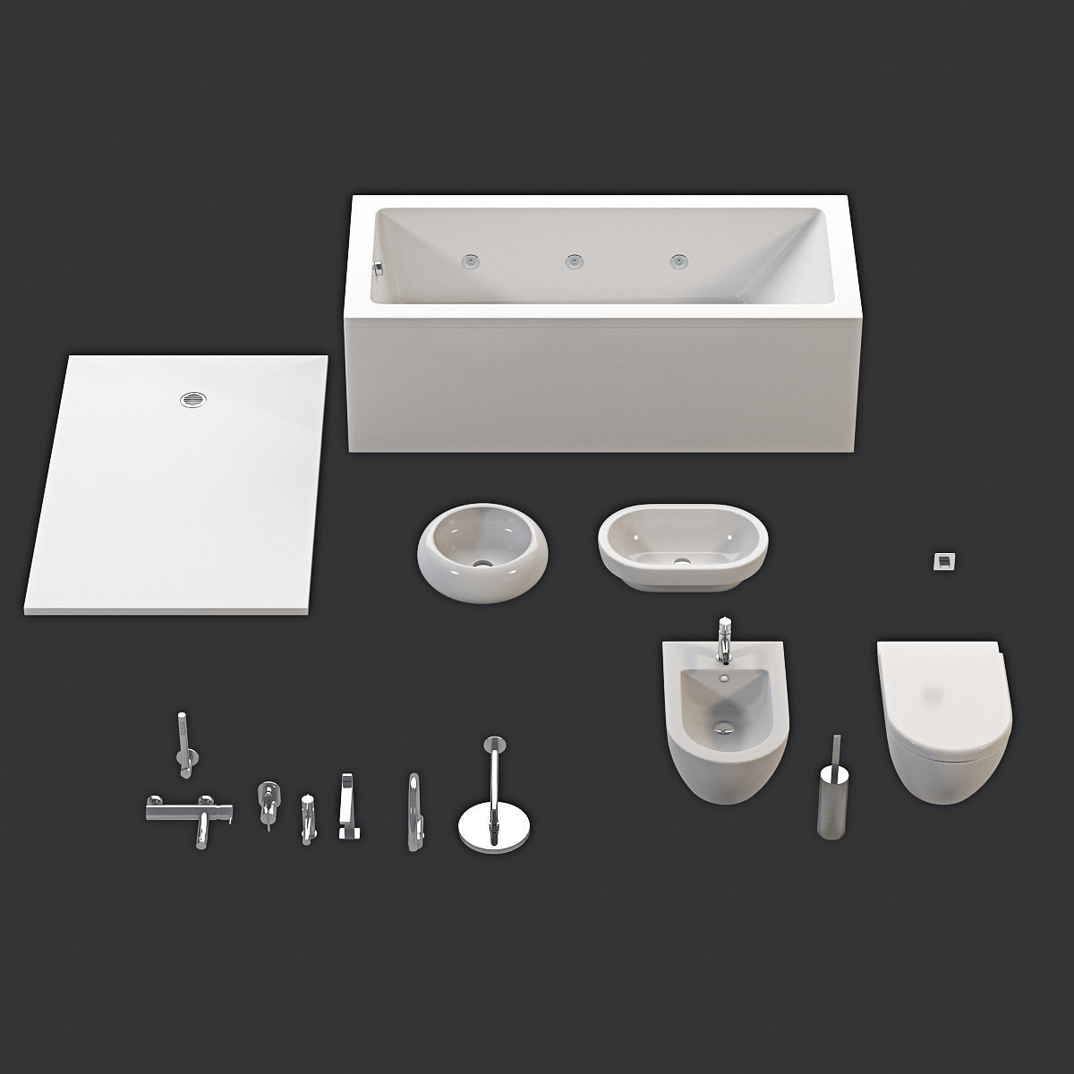 Waterevolution accessories set 3D model_3