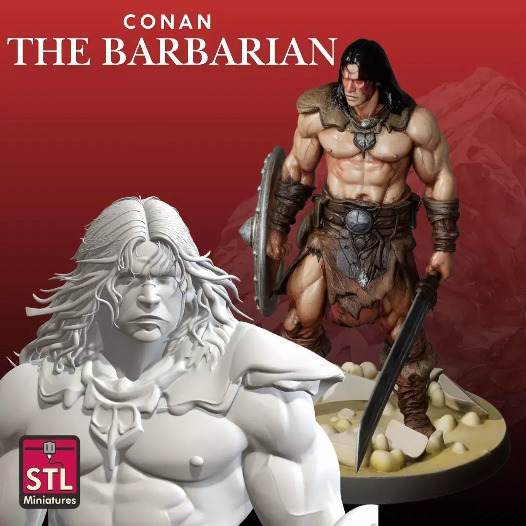 Conan the Barbarian STL Fantasy Warrior 3D print model
