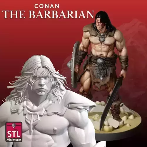 Conan the Barbarian STL Fantasy Warrior 3D print model