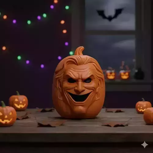 Joker Pumpkin Halloween Decor