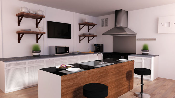 Kitchen design - design 3D model