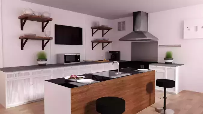 Kitchen design - design 3D model