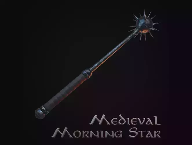 Medieval Morning Star Low-poly 3D model