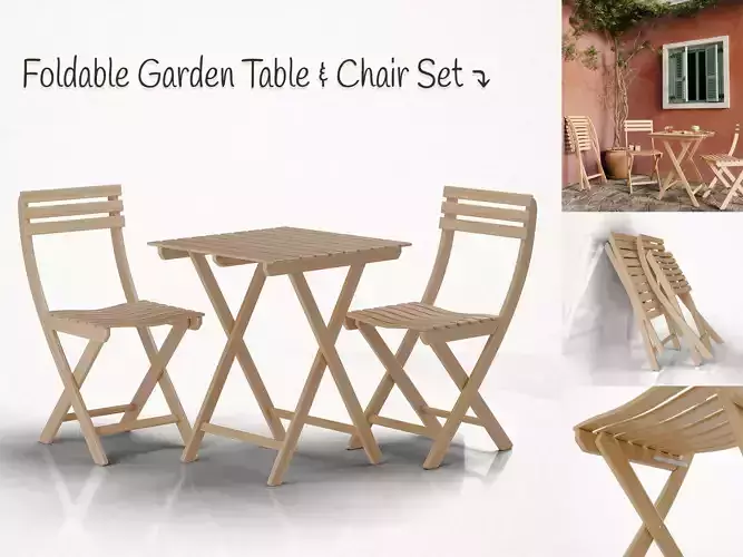 Folding Garden Table and Chair