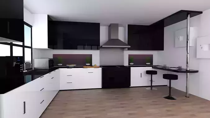 The Kitchen modern with cabinets