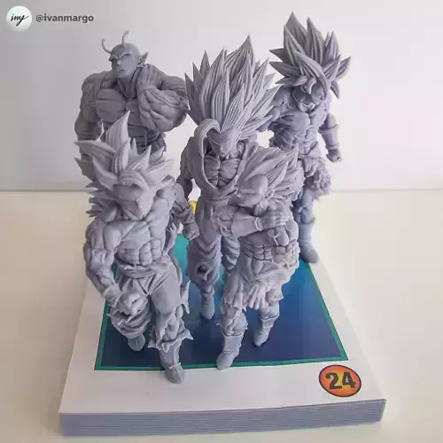 Dragon Ball Super 24  Set Fan Art 3D
