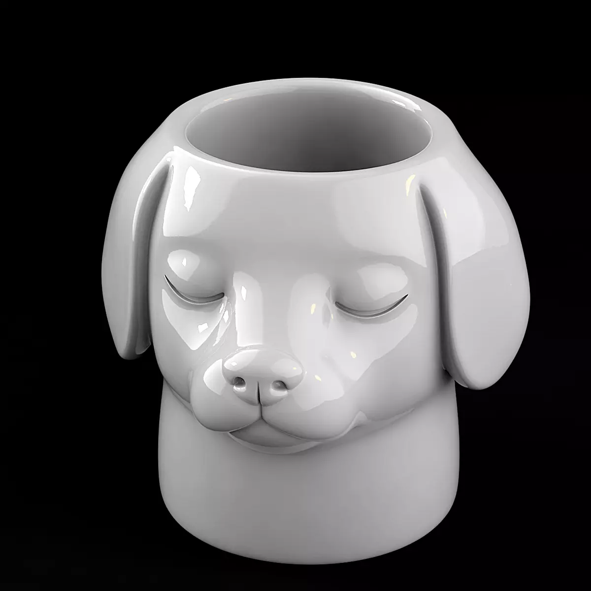 Dog Vase 3D print model_0