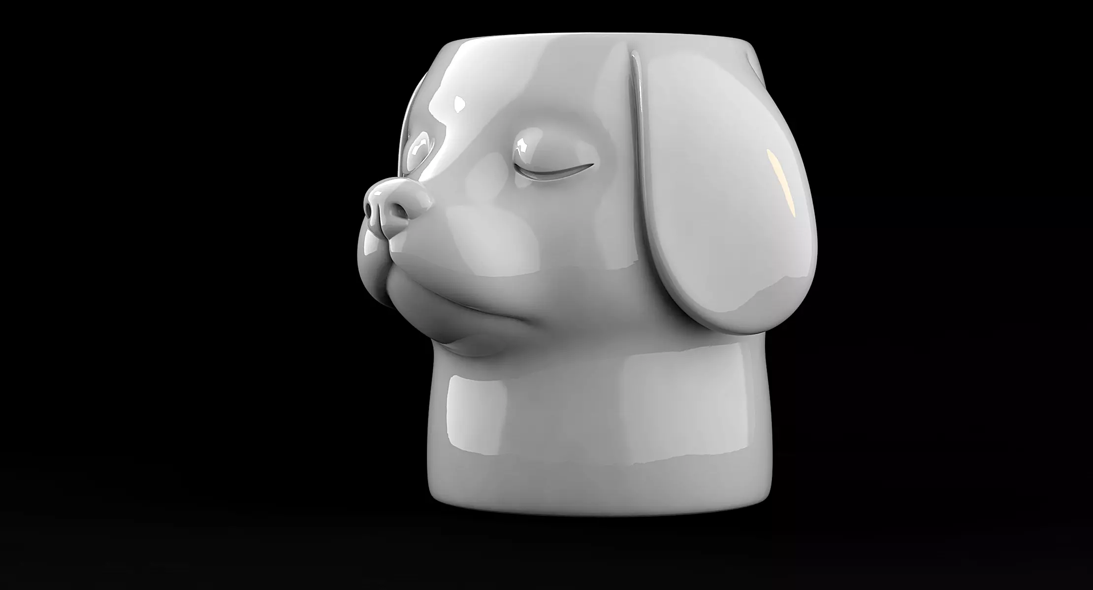 Dog Vase 3D print model_9