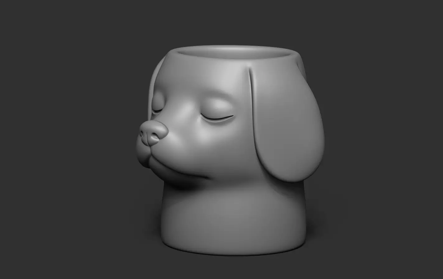 Dog Vase 3D print model_14