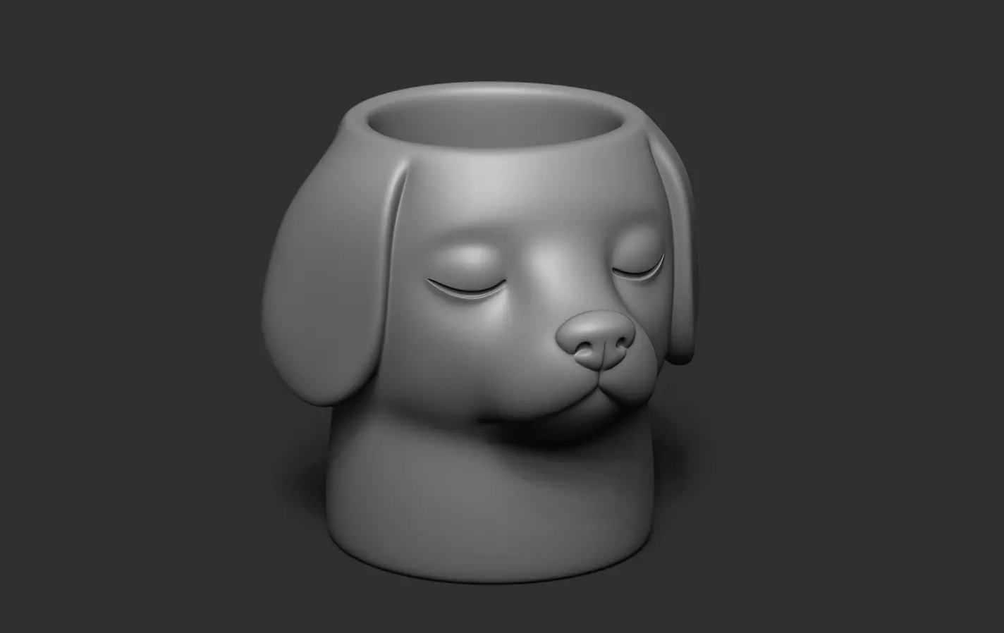 Dog Vase 3D print model_13