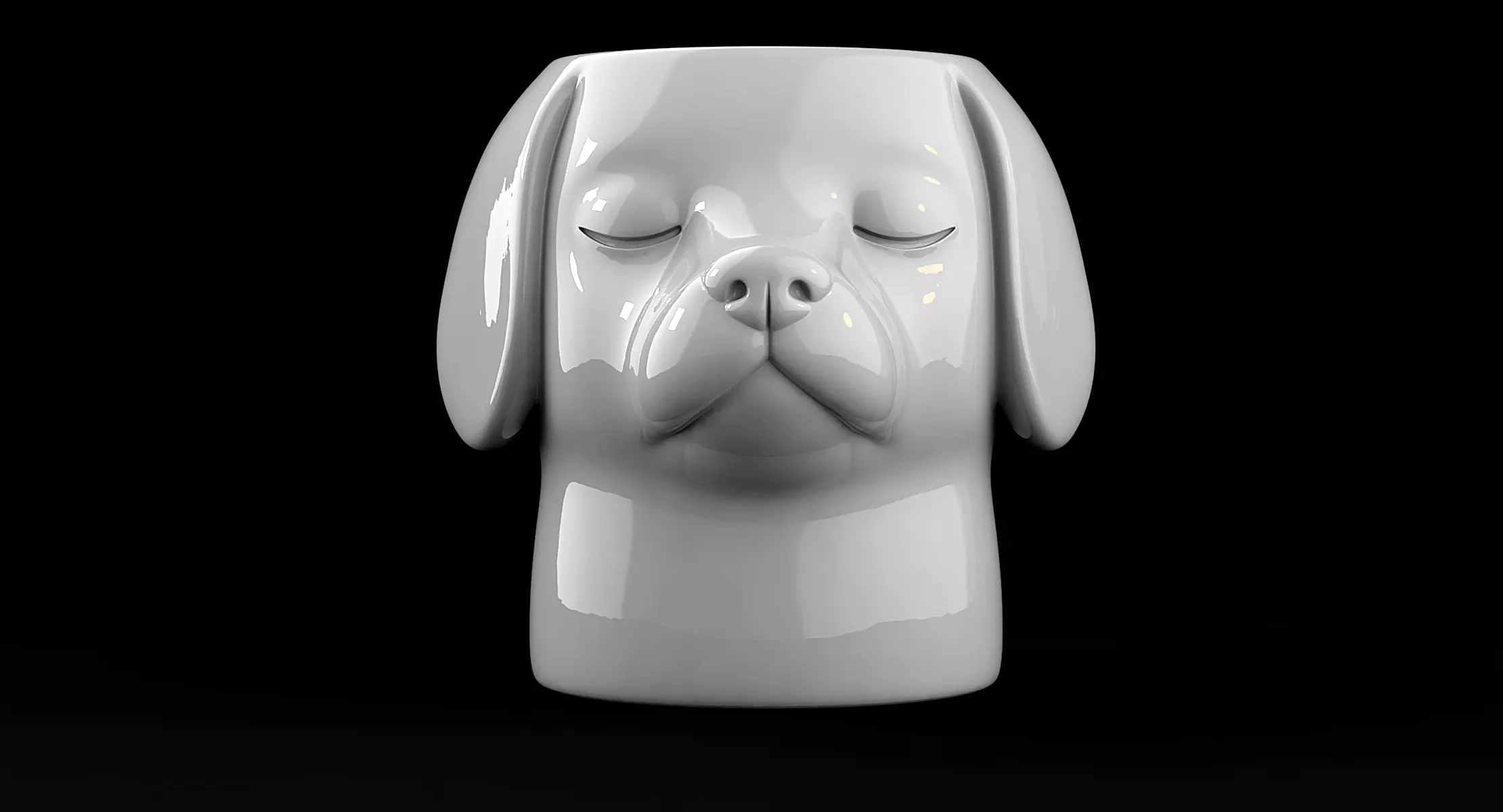 Dog Vase 3D print model_2