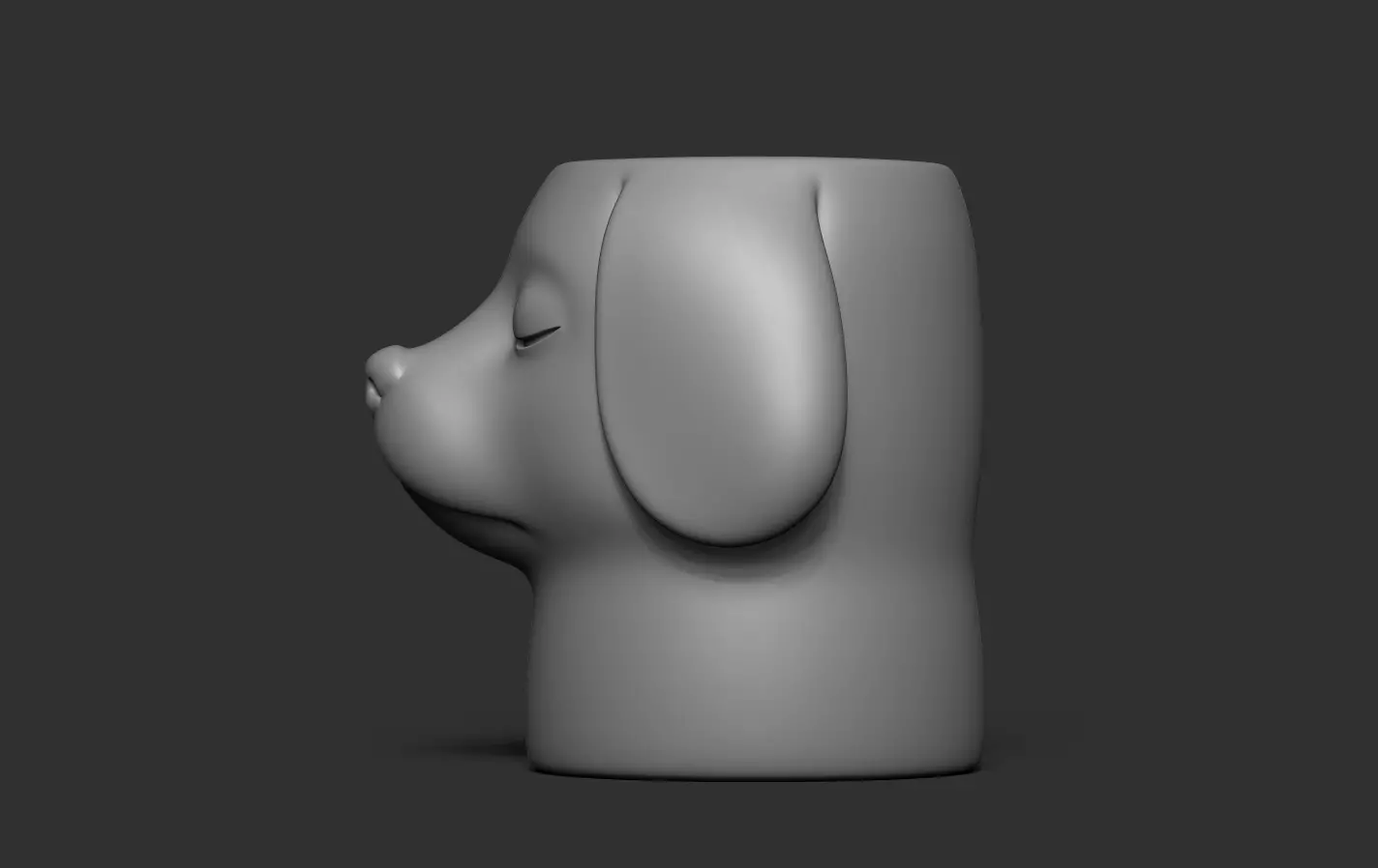 Dog Vase 3D print model_15