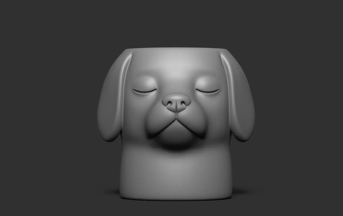 Dog Vase 3D print model_12