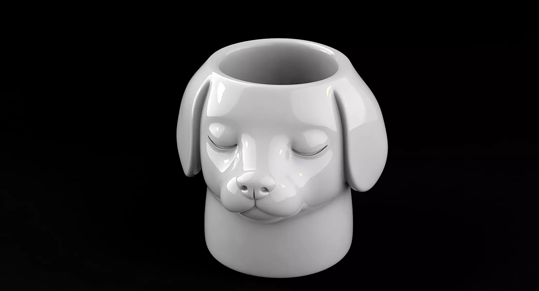 Dog Vase 3D print model_1