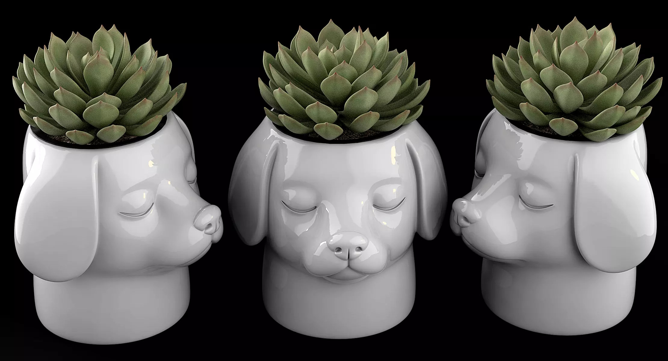 Dog Vase 3D print model_10
