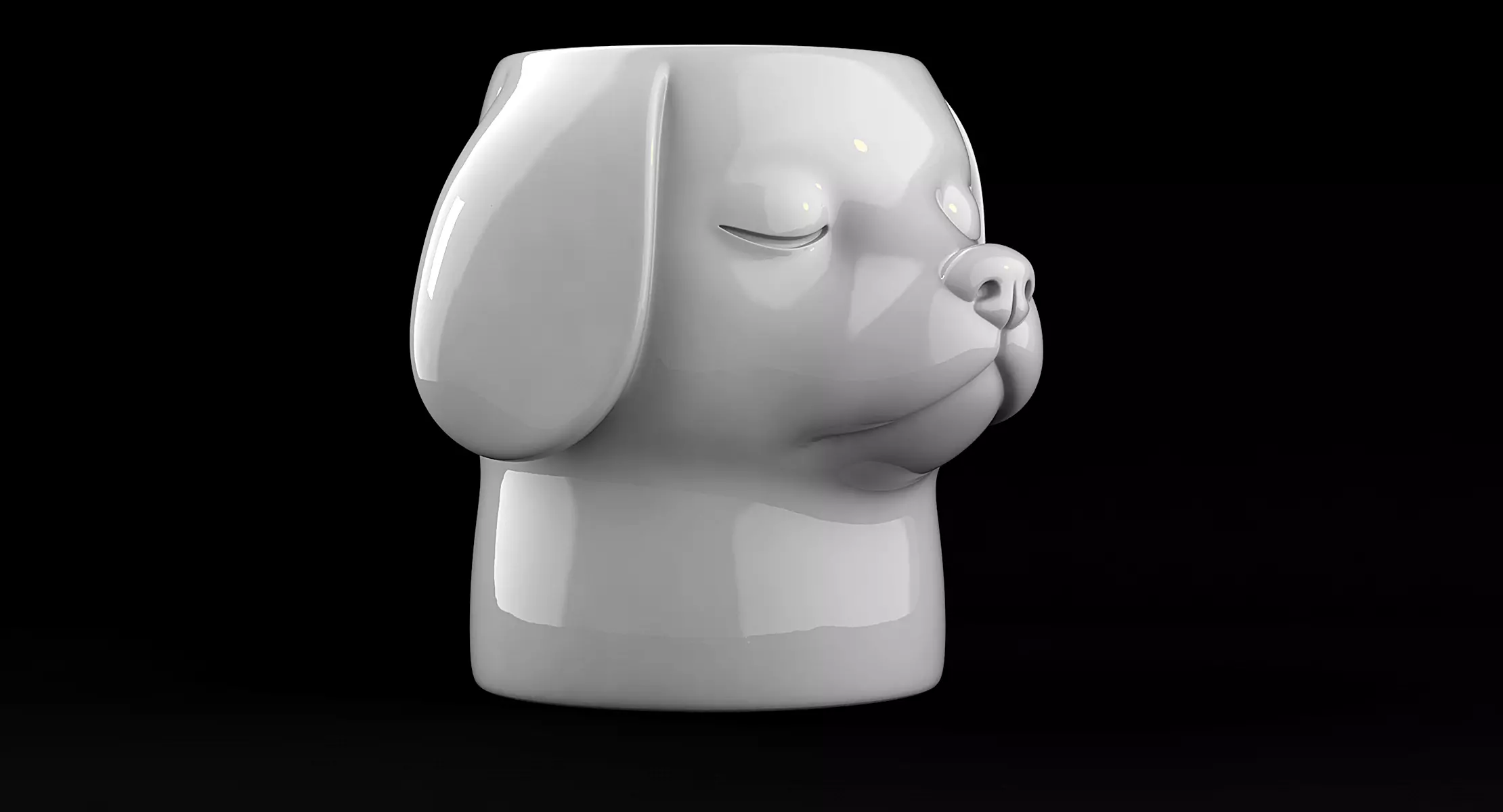 Dog Vase 3D print model_3